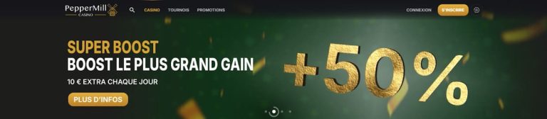 PepperMill Casino super Boost